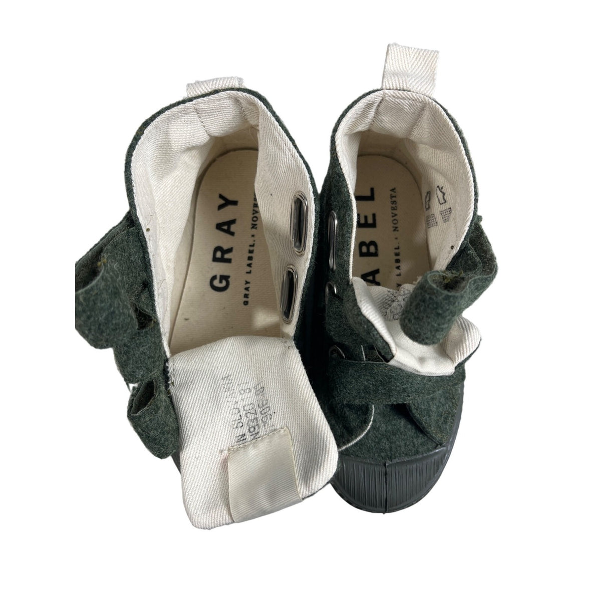 Gray Label x Novesta Toddler Boy's Green Detacheable Straps High Top Shoes Sz 18