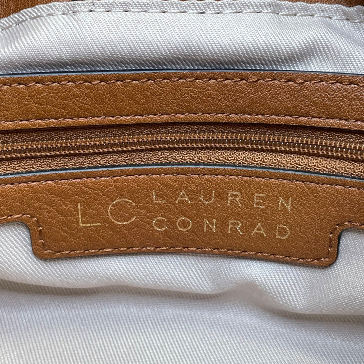 Lauren Conrad Women’s Brown Faux Leather Gold Flower Hardware Shoulder Bag