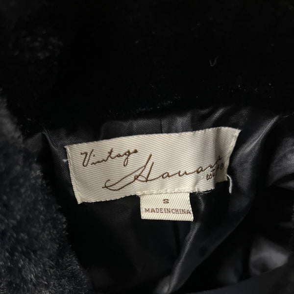 Vintage Havana Womens Black Faux Fur Jacket Size S
