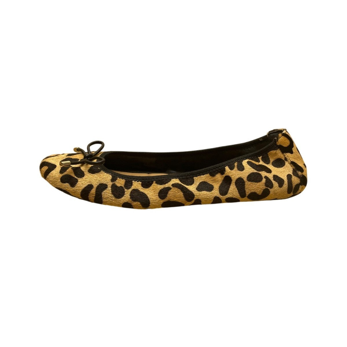 Me Too Women’s Brown & Black Leather Animal Print Halle Ballet Flats Size 9M
