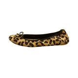 Me Too Women’s Brown & Black Leather Animal Print Halle Ballet Flats Size 9M