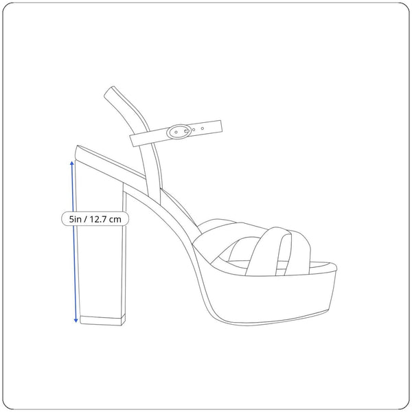 Michael Kors Women’s Black Leather T-Strap High Heel Platform Sandals Size 7.5M