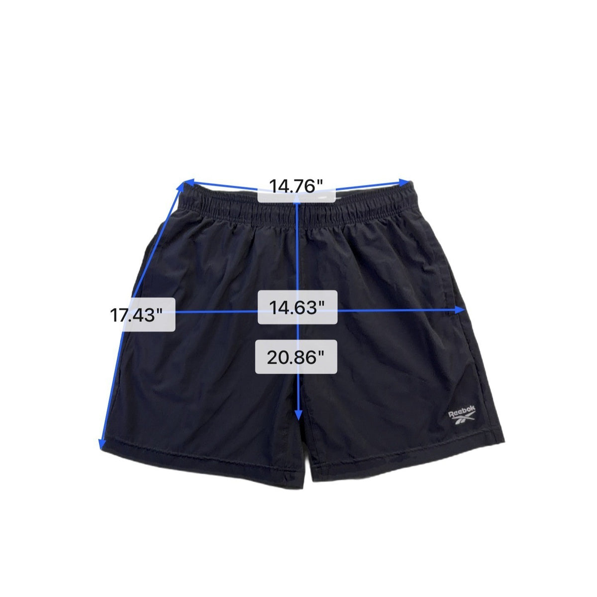 Reebok Mens Black Athletic Shorts Lightweight Training Gym Wear Size M