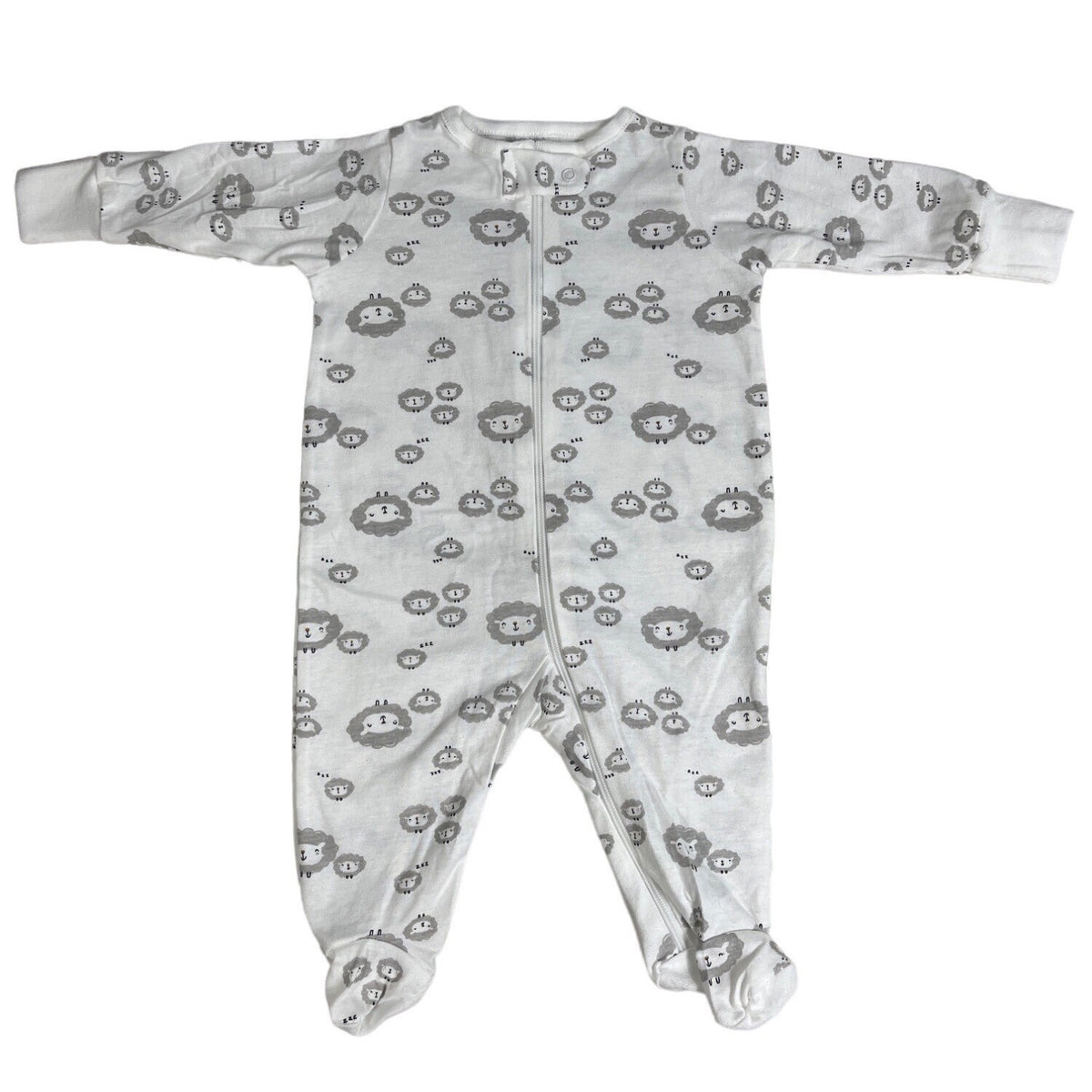 Gerber Toddler Baby Gray and White Jumpsuit 3 Piece Set Sz 0M
