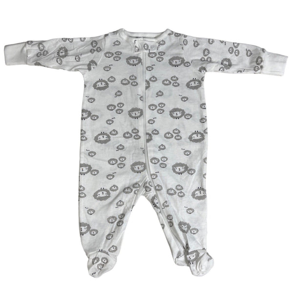 Gerber Toddler Baby Gray and White Jumpsuit 3 Piece Set Sz 0M