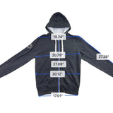 Roots73 Mens Charcoal Gray Zip-Up Hoodie Size L