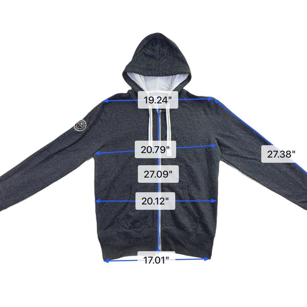 Roots73 Mens Charcoal Gray Zip-Up Hoodie Size L