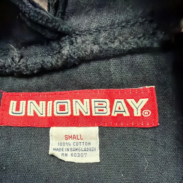 Unionbay Womens Black Corduroy Overalls Adjustable Straps Button Accents Size S