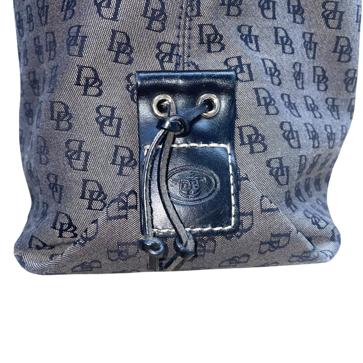 Dooney & Bourke Women’s Gray/Black Canvas Monogram Adjustable Strap Shoulder Bag