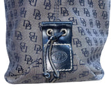 Dooney & Bourke Women’s Gray/Black Canvas Monogram Adjustable Strap Shoulder Bag