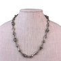 Silver Tone Unisex Skull & Bone Necklace Gothic Metallic Chain Costume Jewelry