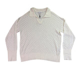 Chicos Womens Cream Knit Pullover Sweater Acetate/Modal Blend Size L