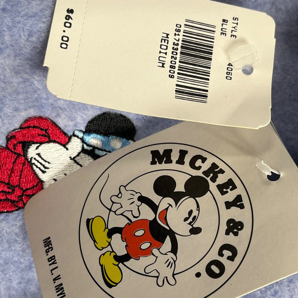 Disney Women’s Blue Minnie Mouse Embroidered Long Loungewear Zippered Sz M - New