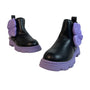 Dream Pairs Girls Side Zipper Chelsea Ankle Booties Purple Bow Knot Sz 1