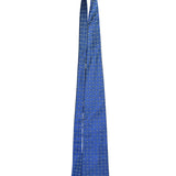 Geoffrey Beene Mens Blue Silk Geometric Pattern Necktie