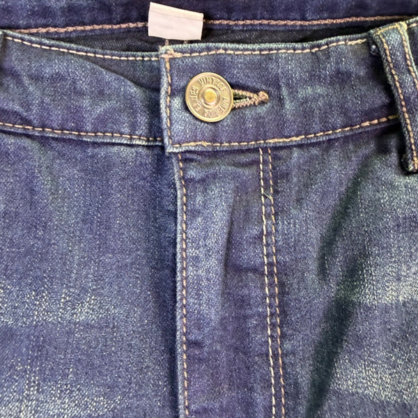 Vintage America Ladies Blue Cotton Stylish Stretch Denim Bootcut Jeans Size 10
