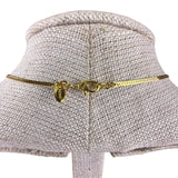 Monet Womens Vintage Gold Tone Bowling Charm Necklace Snake Chain Elegant Jewelr