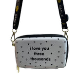 Fashion Women's White Kawai Camera Design With Smileys Strap Shoulder Bag Sz S