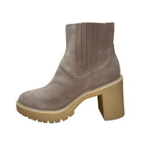 D Vita Women’s Gray Suede Caster Heeled Ankle Boots Size 11W