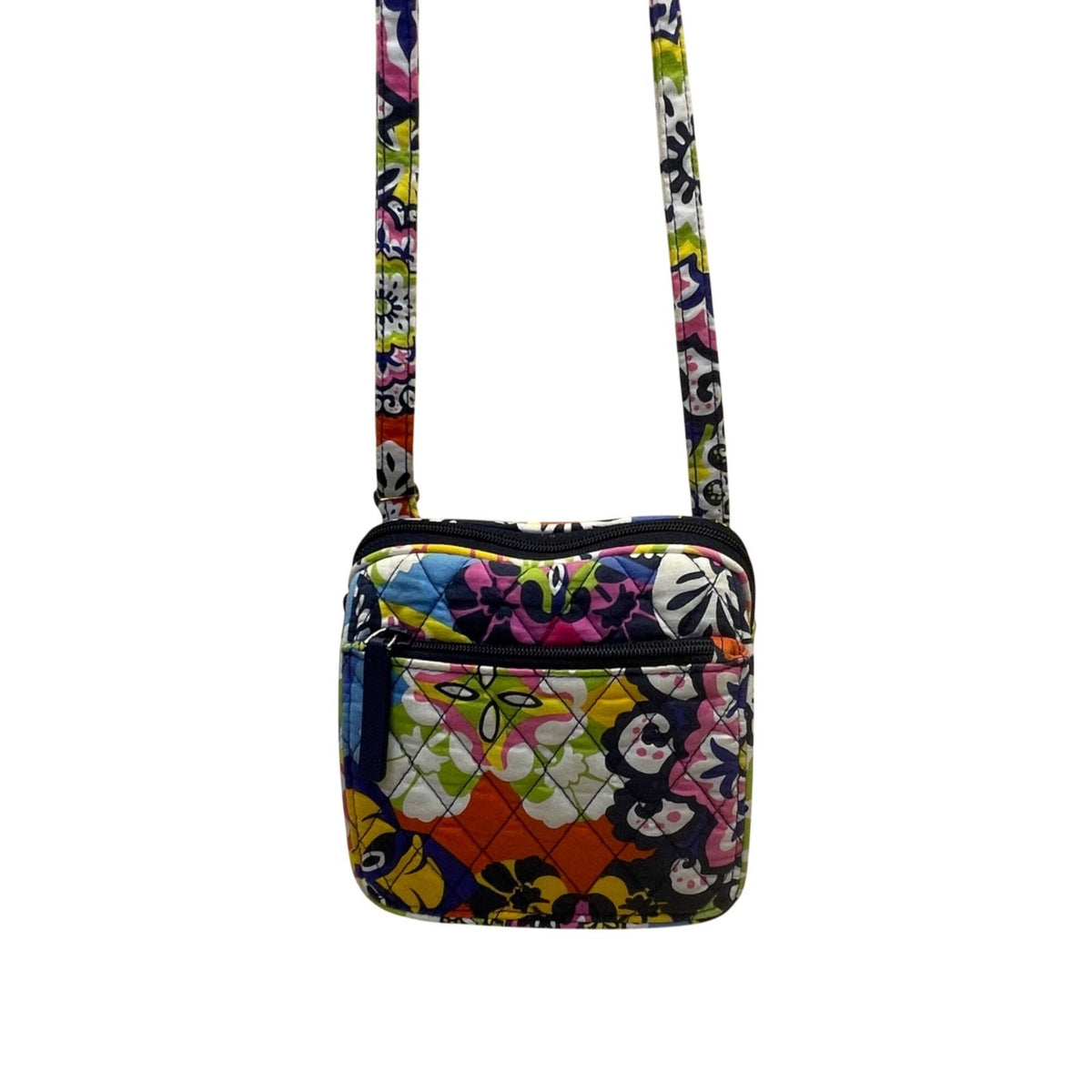 Vera Bradley Women’s Multicolor Quilted Floral Adjustable Strap Crossbody Bag
