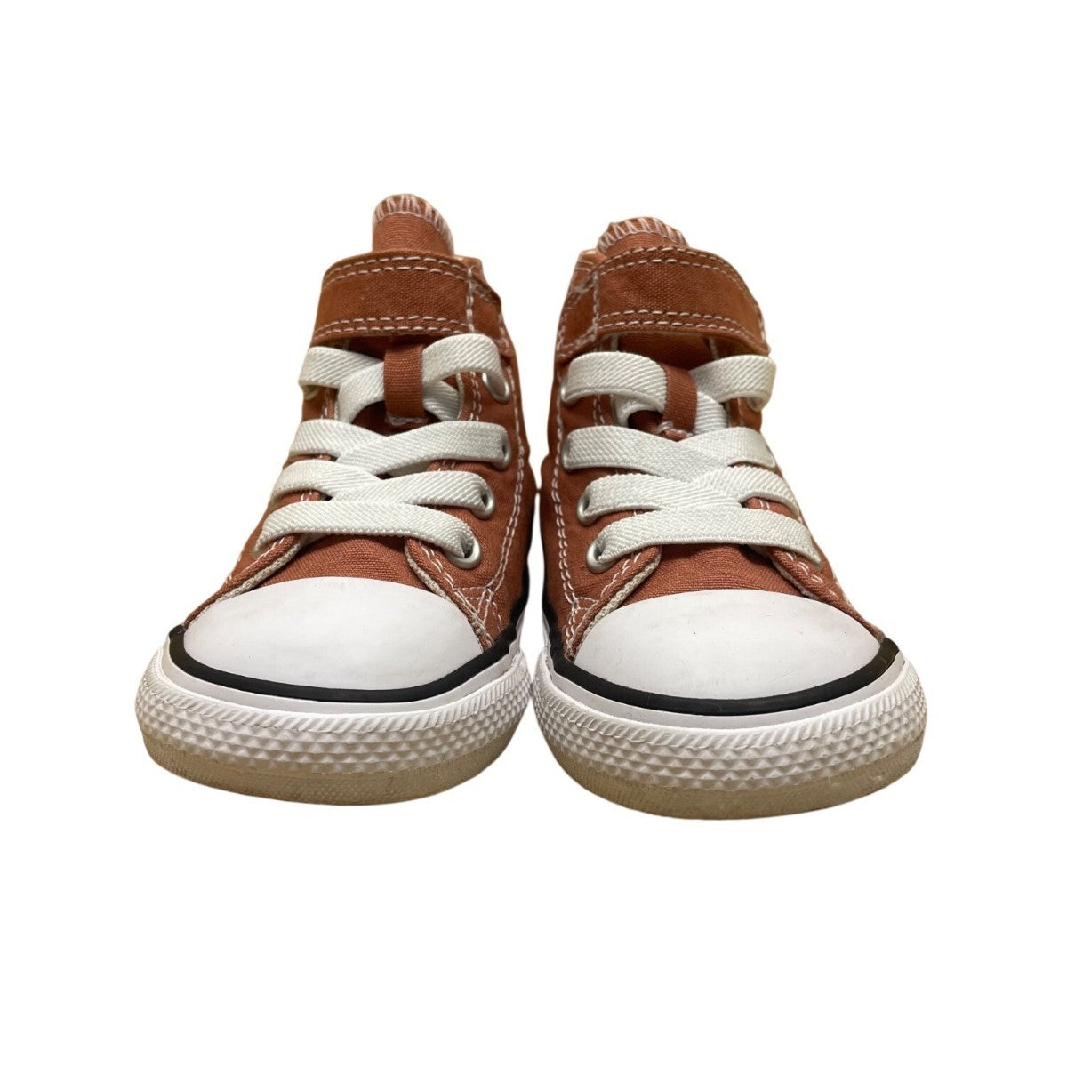 Converse Toddler Brown Canvas With Adhesive Strap High-Top Sneakers Size 6