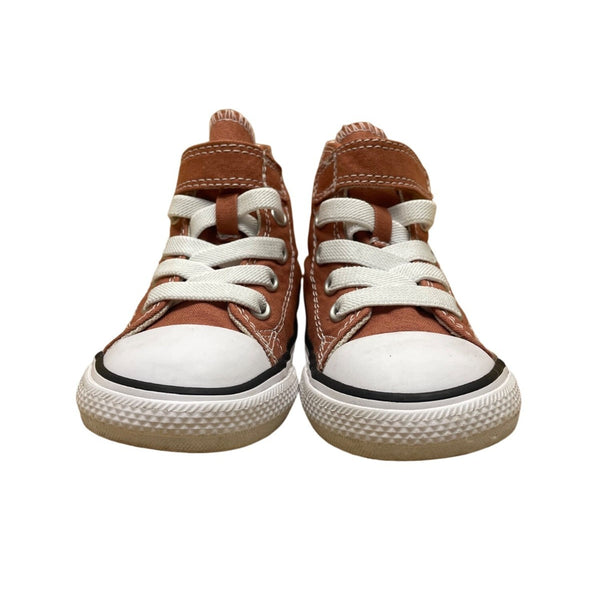 Converse Toddler Brown Canvas With Adhesive Strap High-Top Sneakers Size 6