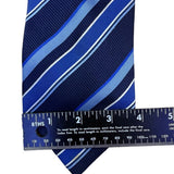 Nicole Ties Mens Blue Striped Silk Necktie Made In Italy Elegant Business Access