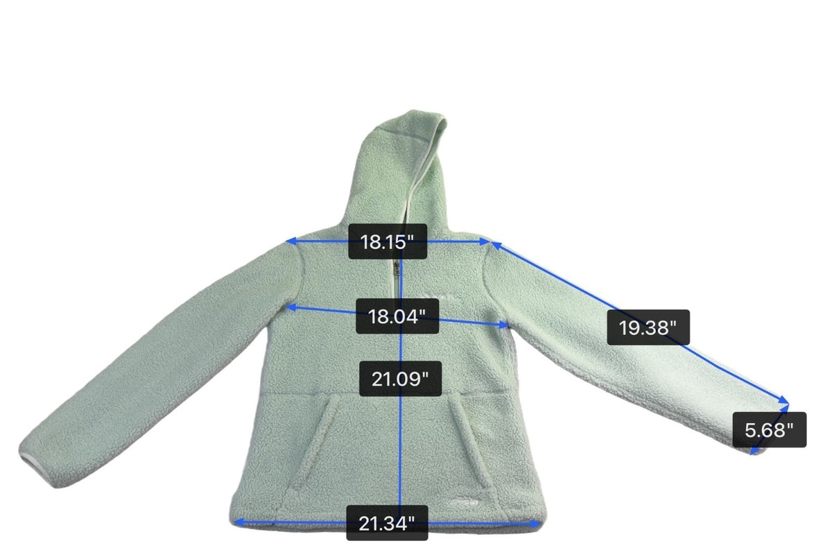 Spyder Womens Mint Green Fleece Pullover Hoodie Cozy Kangaroo Pocket Size M