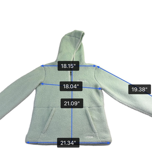 Spyder Womens Mint Green Fleece Pullover Hoodie Cozy Kangaroo Pocket Size M