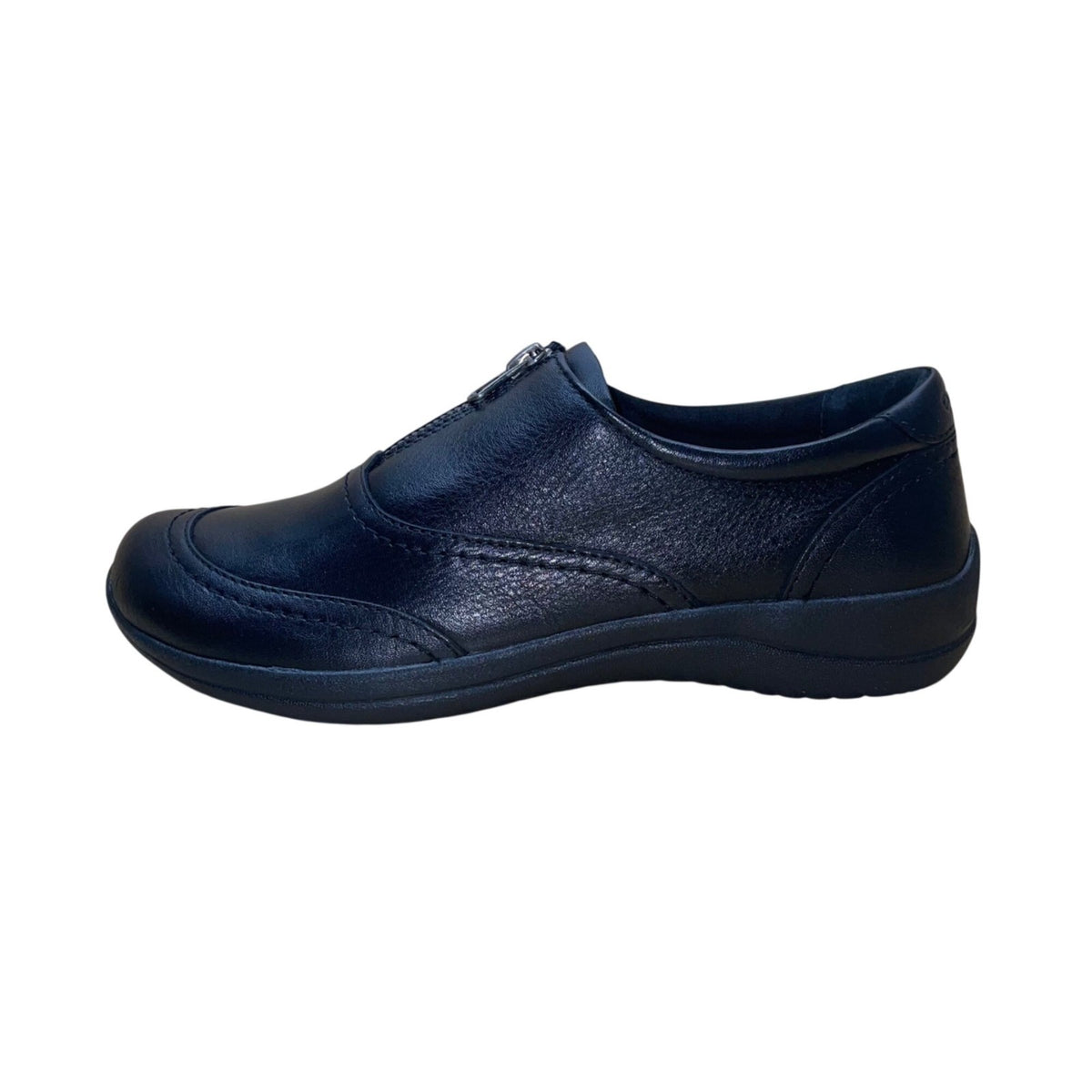 Earth Women’s Black Leather Zip Up Slip-On Fannie Comfort Shoes Size 7.5M