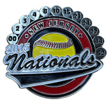 2015 New Jersey Nationals Softball Trading Pin With Dual Clutch Backing