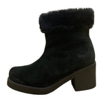 Totes Women’s Black Faux Fur Trimmed Leather Citi Night Ankle Boots Size 8M