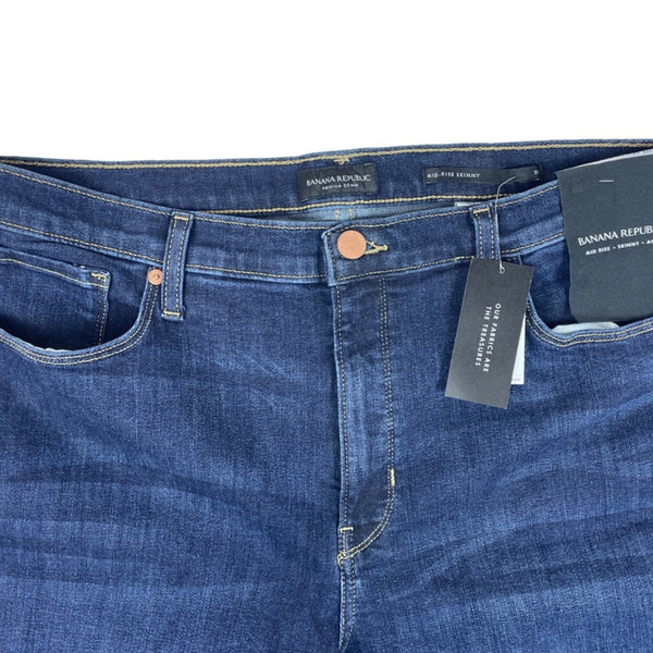 Banana Republic Mens 33x30 Tapered Indigo Jeans New