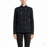 Lauren Ralph Lauren Womens Navy Double-Breasted Jacket Gold Button Sz XL