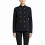 Lauren Ralph Lauren Womens Navy Double-Breasted Jacket Gold Button Sz XL