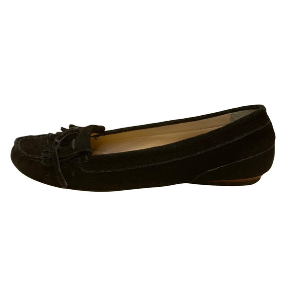 Cole Haan Women’s Black Suede Tassel Loafers Slip-On Flats Size 8.5