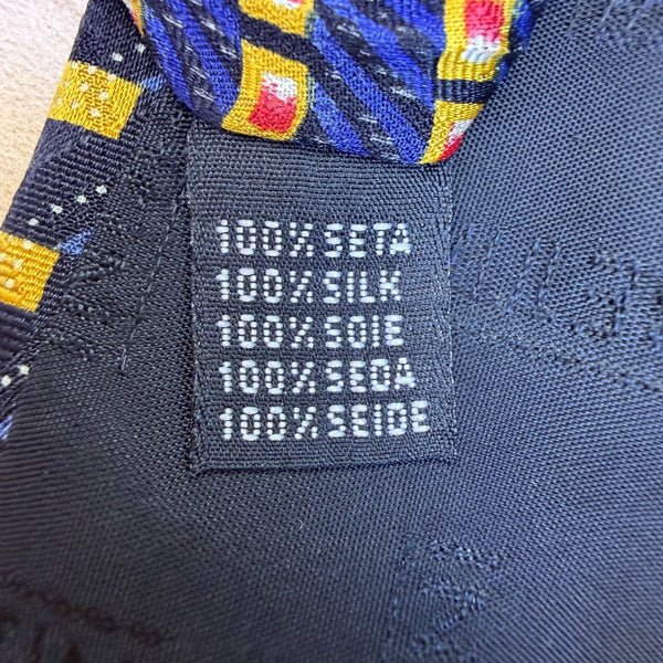 Bettini Mens Multicolor Silk Tie Patterned Made In Italy