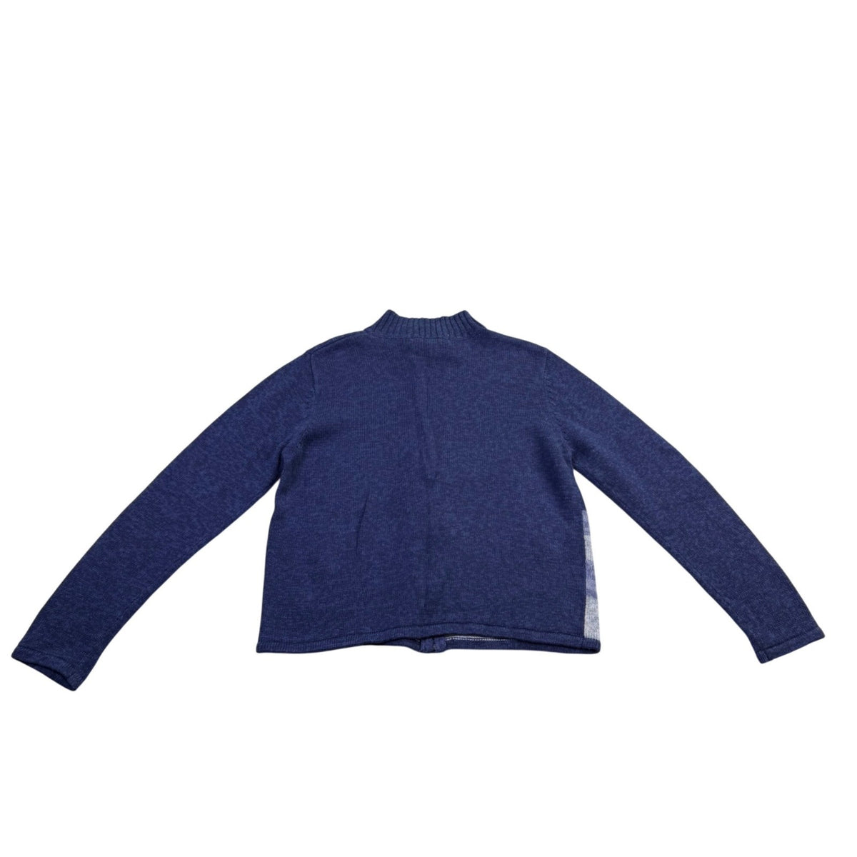 Carly St. Claire Womens Blue Cotton Ramie Embellished Cardigan Sweater Size PXL