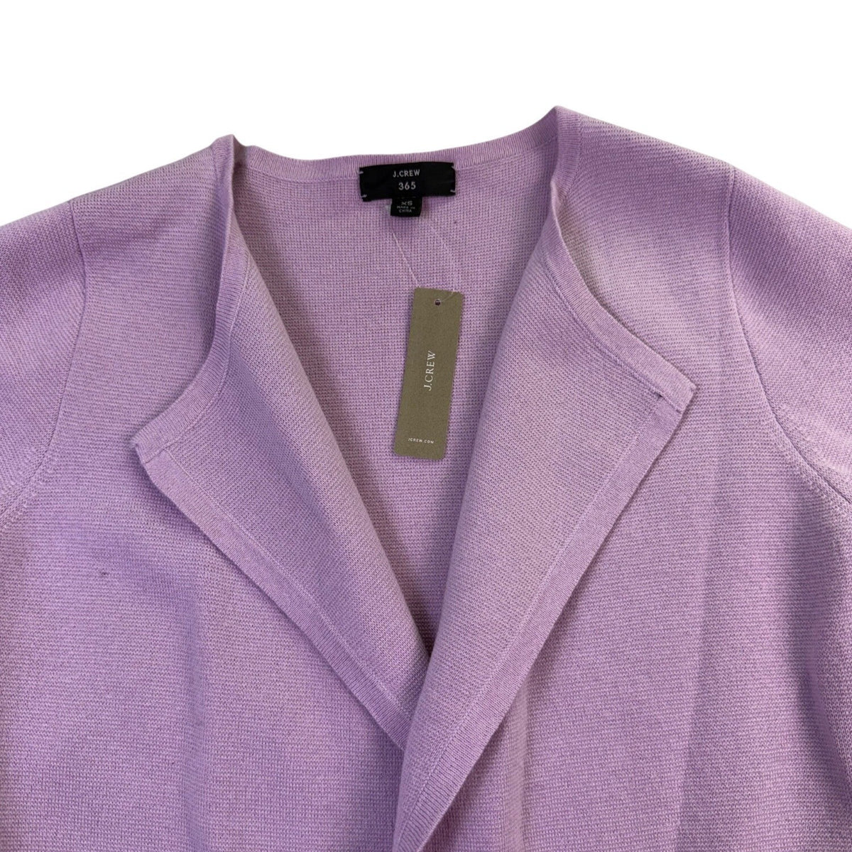 J.Crew Womens Purple Textured Long-Sleeve Lengthy Cardigan With Pockets Size XS