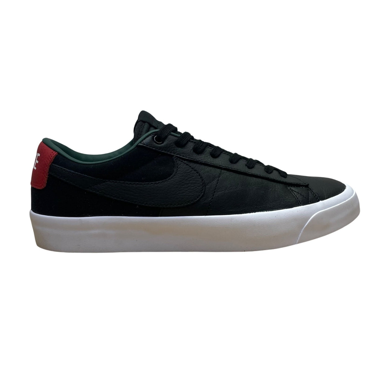 Nike Mens Black & Green Leather Low-Top Classic GT Sneakers Size 11.5