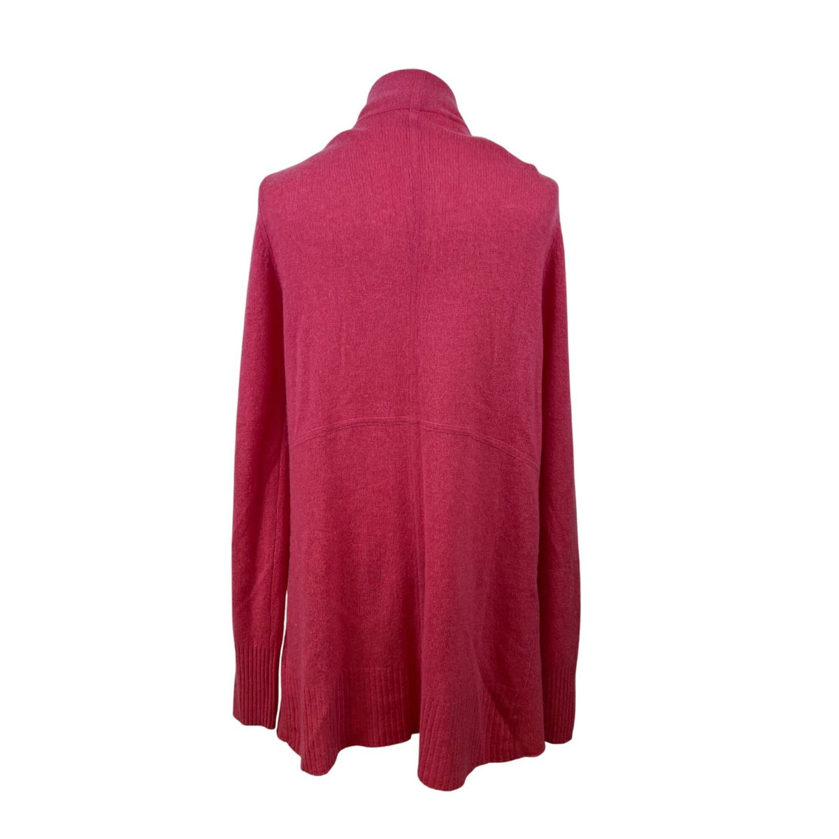 Women's Open Front Cardigan Pink Soft Long Sleeve Sweater