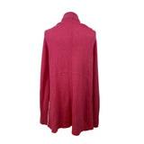 Women's Open Front Cardigan Pink Soft Long Sleeve Sweater