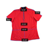 Tail Womens Red Polyester/Spandex Short Sleeve Half-Zip Performance Polo Shirt X