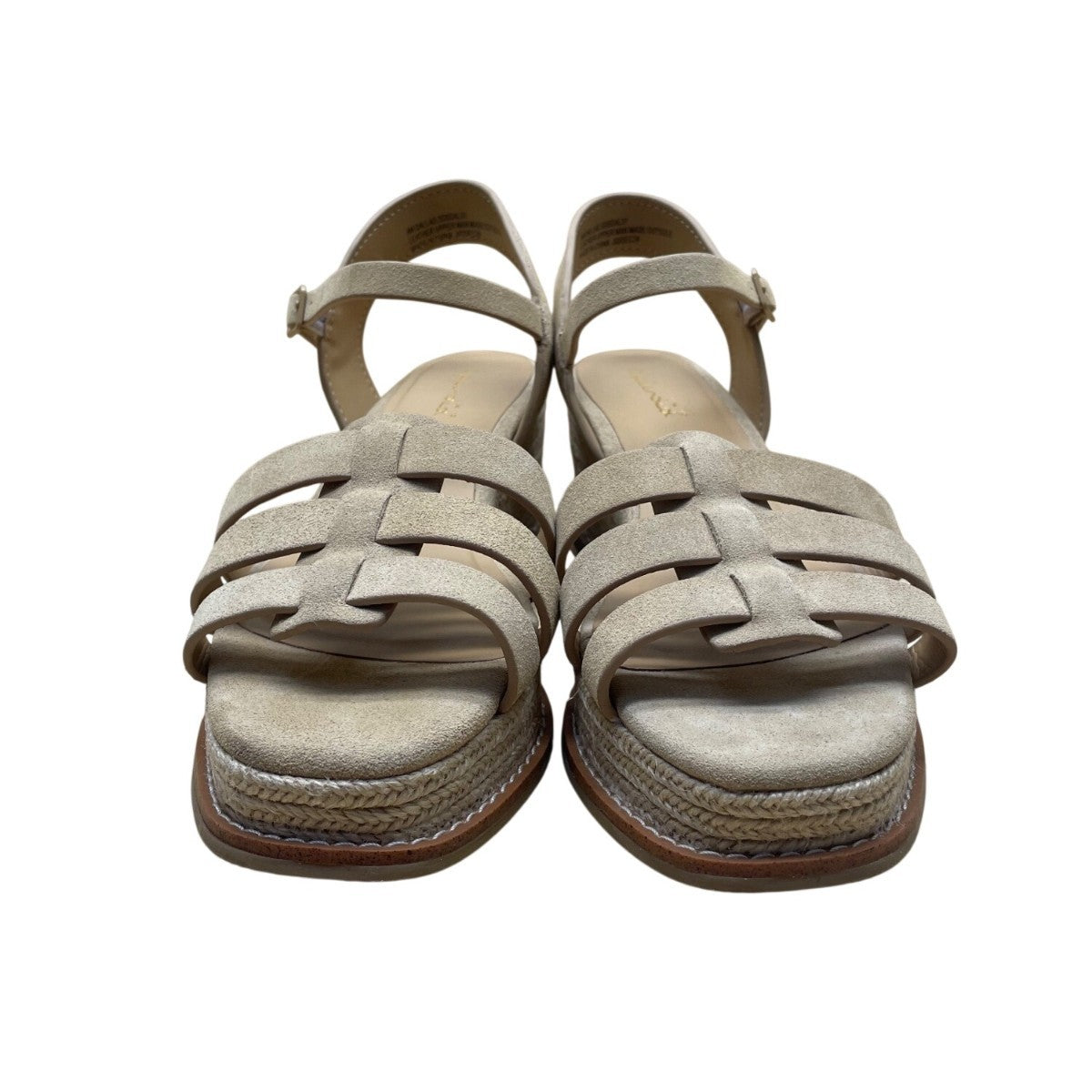 Splendid Women’s Beige Suede Adjustable Strap Espadrille Wedge Sandals Size 8M