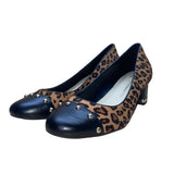 Isaac Mizrahi Live! Women’s Leopard Print With Studded Toe Block Heel Size 9.5