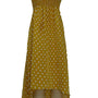 Women's Yellow & White Polka Dot Strapless High-Low Dress By Angie