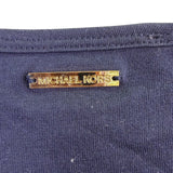 Michael Kors Womens Navy Sequin Striped Cotton & Modal Long Sleeve Top Size L