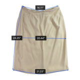 Blacktie Oleg Cassini Womens Beige Two-Piece Tank Top & Skirt Set Size 14