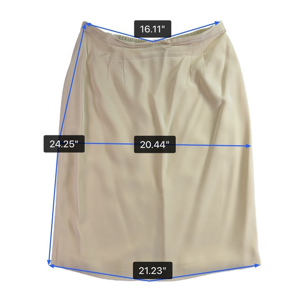 Blacktie Oleg Cassini Womens Beige Two-Piece Tank Top & Skirt Set Size 14