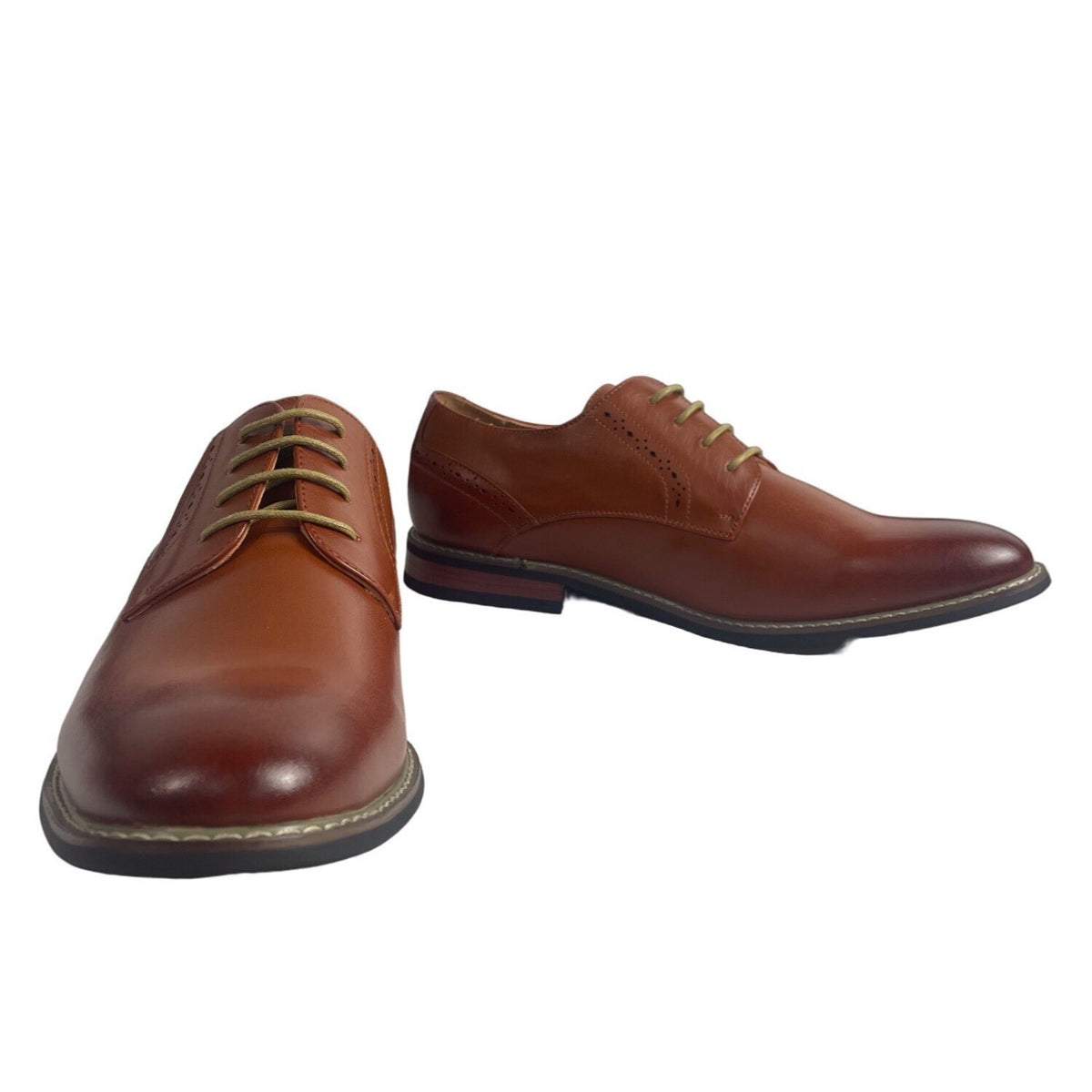 Bruno Marc Men's Brown Leather Prince 16 Oxford Shoes Sz 10.5 - NWB